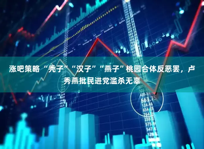 涨吧策略 “秃子”“汉子”“燕子”桃园合体反恶罢，卢秀燕批民进党滥杀无辜