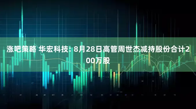 涨吧策略 华宏科技: 8月28日高管周世杰减持股份合计200万股
